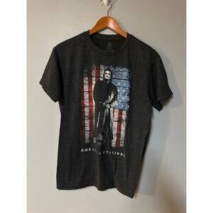 Johnny Cash American Original T-Shirt USA Flag Graphic Tee M